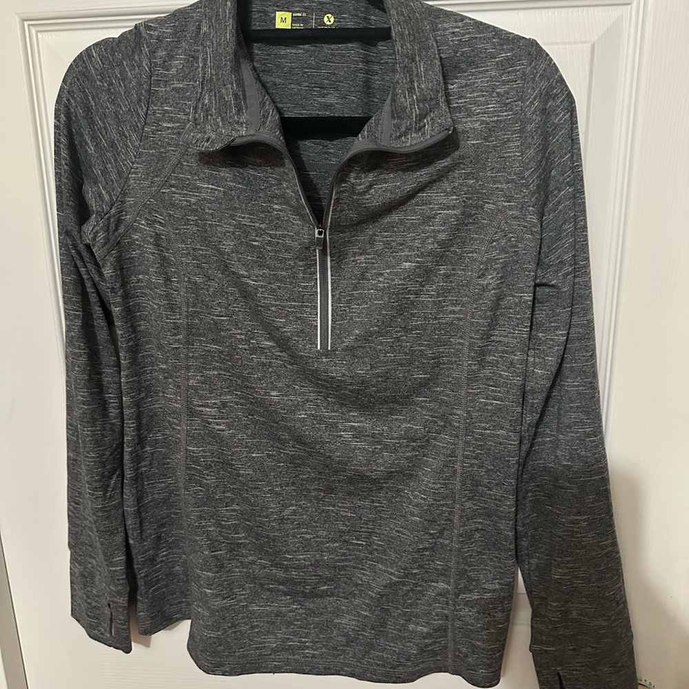 Gray Quarter-Zip Pullover